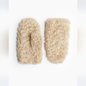 Cozy Tan Fuzzy Mittens